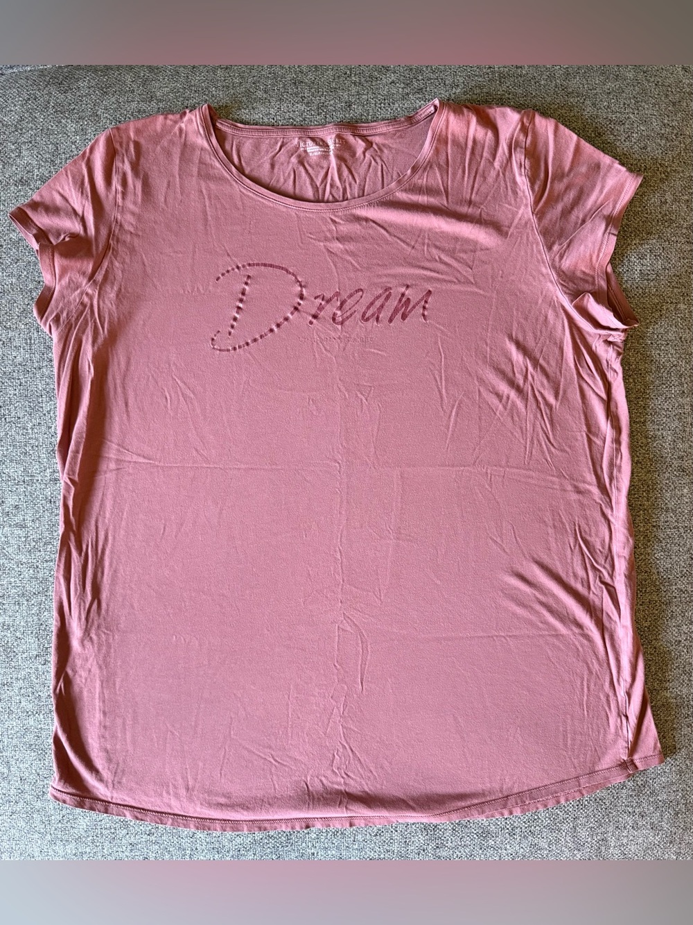 Victoria's Secret Mauve 'Dream' Scoop Neck Tee - Size XL